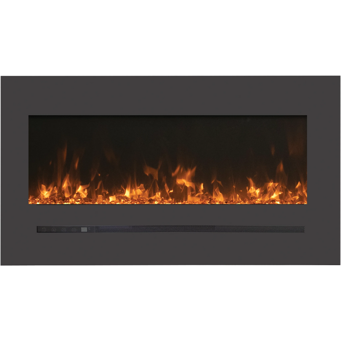 Amantii WM-FML-STL 48” Linear Electric Fireplace WM-FML-48-5523-STL