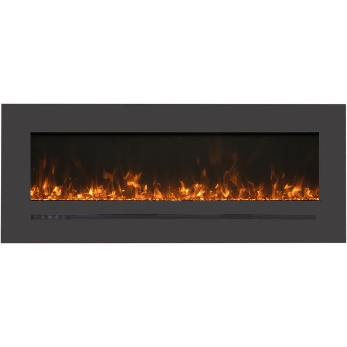 Amantii WM-FML-STL 60” Linear Electric Fireplace WM-FML-60-6623-STL
