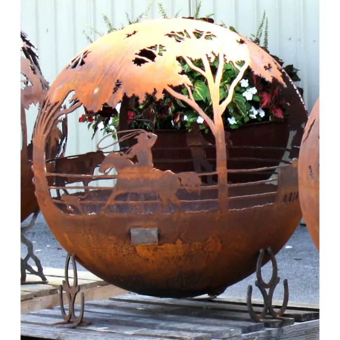 The Fire Pit Gallery Round Up 37"Ranch Sphere Horseshoe Base 7010025-37HS
