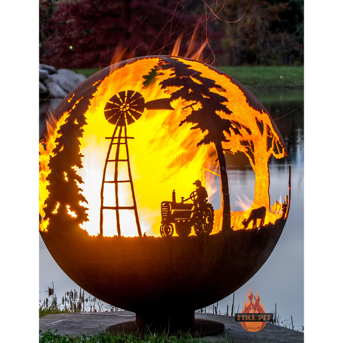 The Fire Pit Gallery Appel Crisp Farms 37" Farm Sphere Craggy Tree Base 7010033-37D