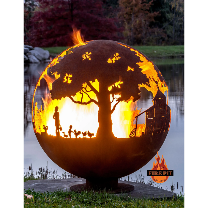 The Fire Pit Gallery Appel Crisp Farms 37" Farm Sphere Craggy Tree Base 7010033-37D