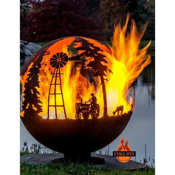 The Fire Pit Gallery Appel Crisp Farms 37" Farm Sphere Craggy Tree Base 7010033-37D