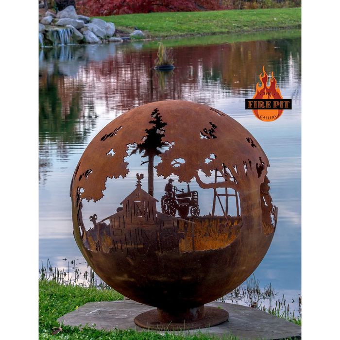 The Fire Pit Gallery Appel Crisp Farms 37" Farm Sphere Craggy Tree Base 7010033-37D