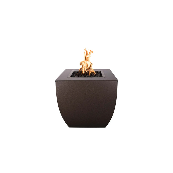 The Outdoor Plus Square Avalon Fire Pit 36" Powder Coated Metal, Match Lit with Flame Sense OPT-AVTFPPC3636FSML