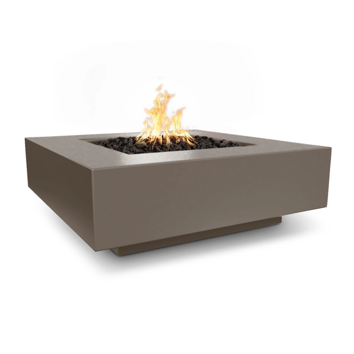The Outdoor Plus Square Cabo Fire Pit 48" GFRC Concrete, Low Voltage Electronic Ignition OPT-CBSQ48E12V