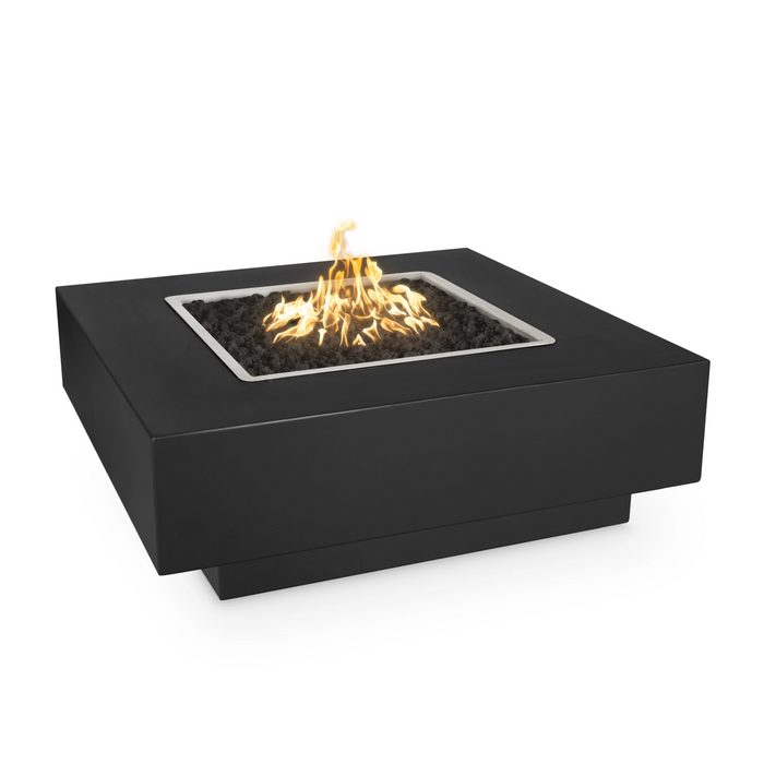 The Outdoor Plus Square Cabo Fire Pit 36" Powder Coated, Match Lit with Flame Sense OPT-CBSQ36PCFSML