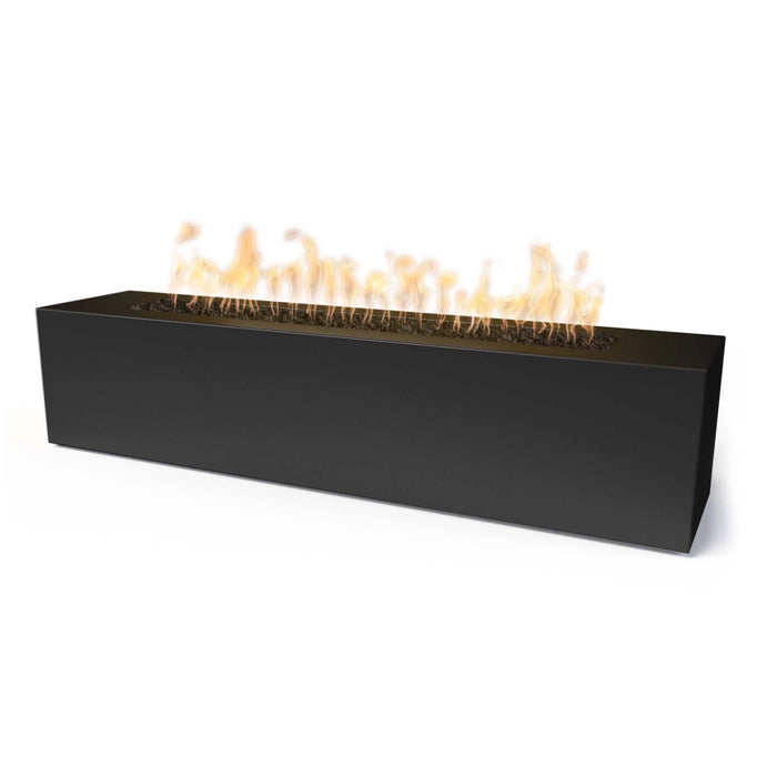 The Outdoor Plus Rectangular Carmen Fire Pit 72" Powder Coated Metal, Spark Ignition with Flame Sense OPT-CRMPC7224FSEN