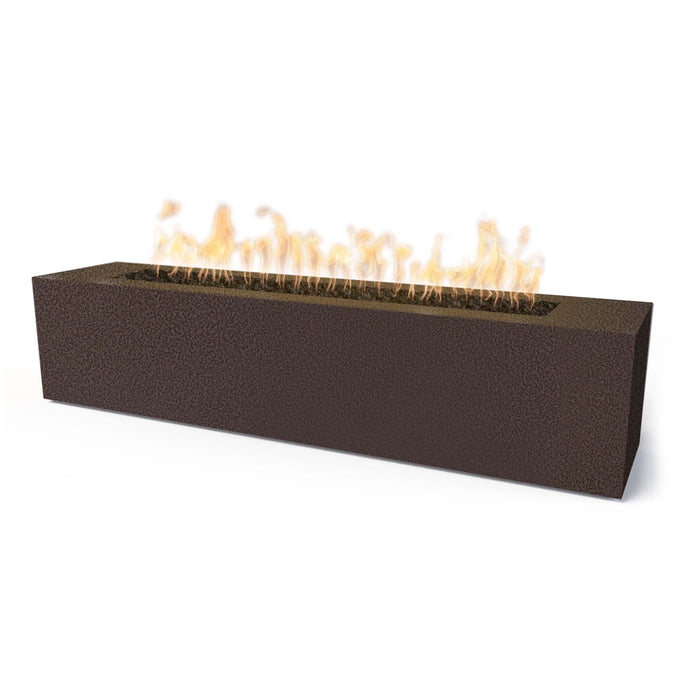 The Outdoor Plus Rectangular Carmen Fire Pit 72" Powder Coated Metal, Low Voltage Electronic Ignition OPT-CRMPC7216E12V