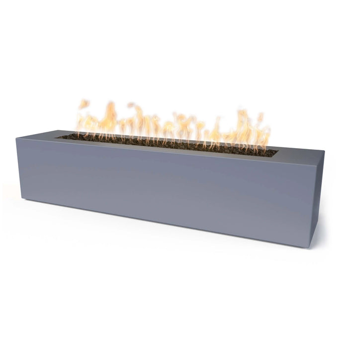 The Outdoor Plus Rectangular Carmen Fire Pit 72" Powder Coated Metal, Spark Ignition with Flame Sense OPT-CRMPC7216FSEN
