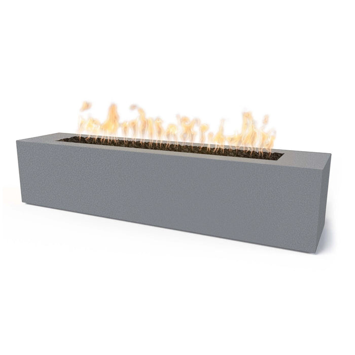 The Outdoor Plus Rectangular Carmen Fire Pit 72" Powder Coated Metal, Low Voltage Electronic Ignition OPT-CRMPC7216E12V