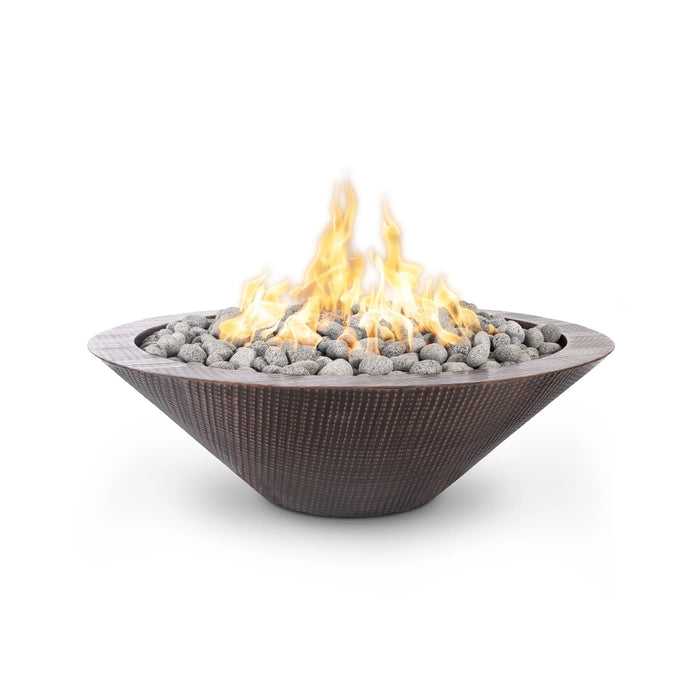 The Outdoor Plus Round Cazo Fire Pit 48" Copper, Match Lit with Flame Sense OPT-RHC48FSML