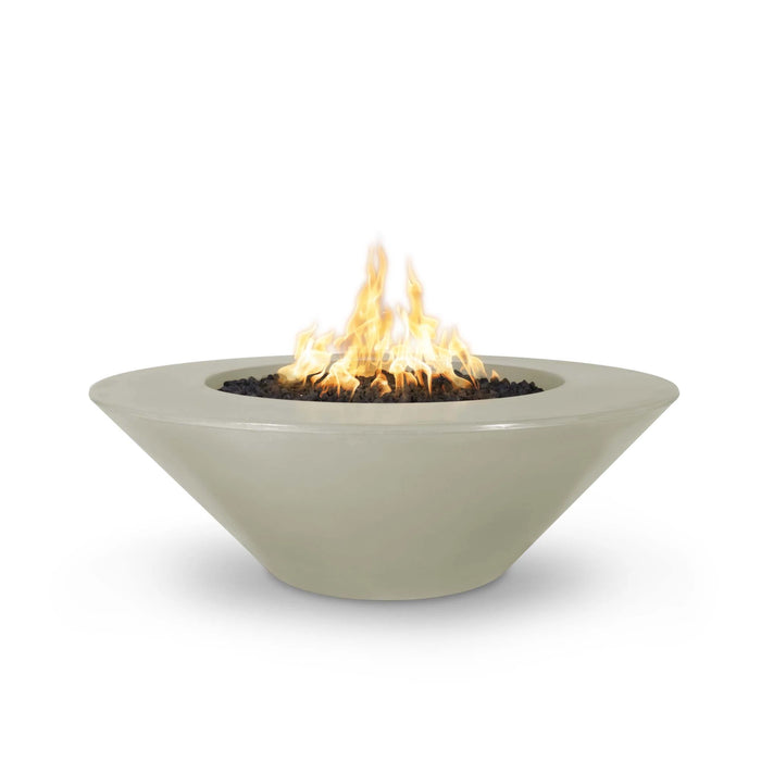 The Outdoor Plus Round Cazo Fire Pit 48" GFRC Concrete, Plug & Play Electronic Ignition OPT-CZ48EKIT