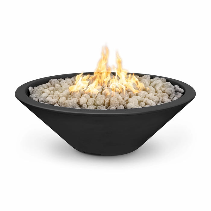 The Outdoor Plus Round Cazo Fire Pit 48" GFRC Concrete, Plug & Play Electronic Ignition OPT-CZNL48EKIT