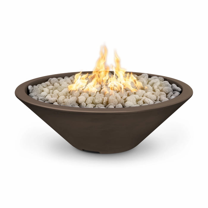 The Outdoor Plus Round Cazo Fire Pit 60" GFRC Concrete, Low Voltage Electronic Ignition OPT-CZNL60E12V