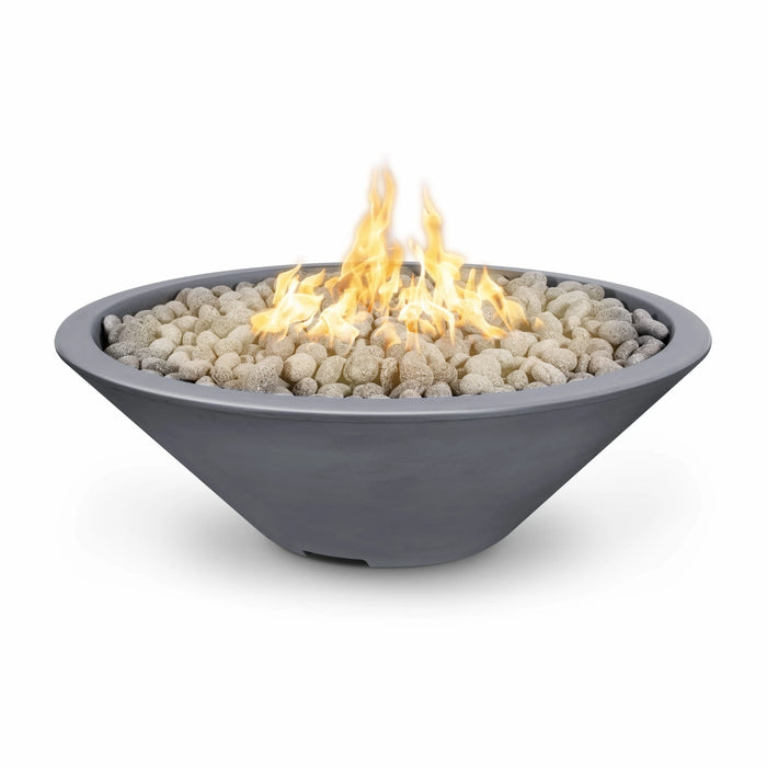 The Outdoor Plus Round Cazo Fire Pit 60" GFRC Concrete, Plug & Play Electronic Ignition OPT-CZNL60EKIT
