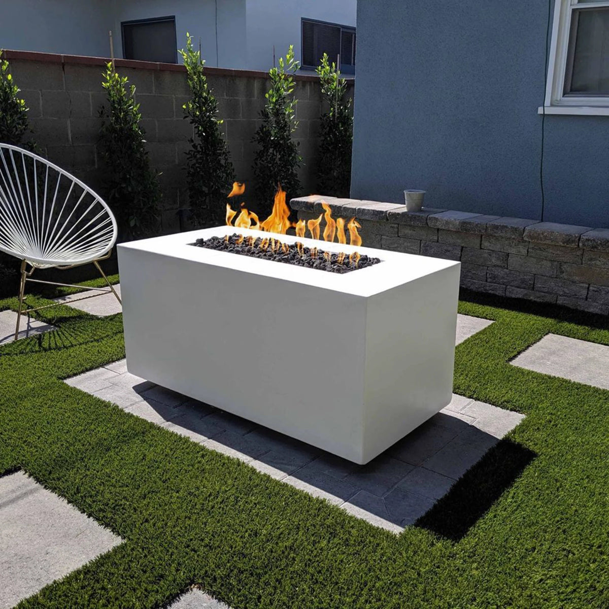 The Outdoor Plus Rectangular Pismo Fire Pit 48
