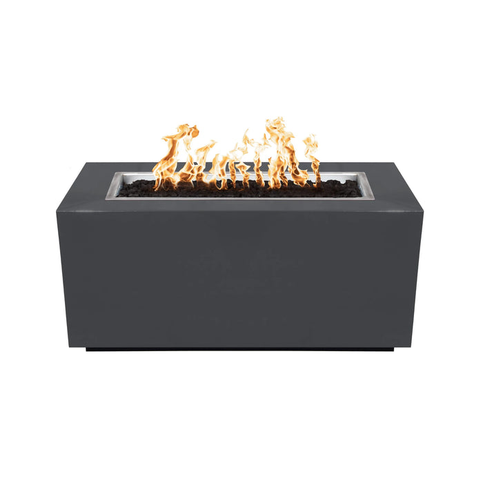 The Outdoor Plus Rectangular Pismo Fire Pit 48" Powder Coated Metal, Plug & Play Electronic Ignition OPT-R4824PCREKIT