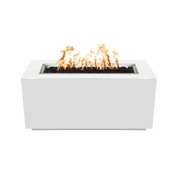The Outdoor Plus Rectangular Pismo Fire Pit 84" Powder Coated Metal, Match Lit with Flame Sense OPT-R8424PCRFSML