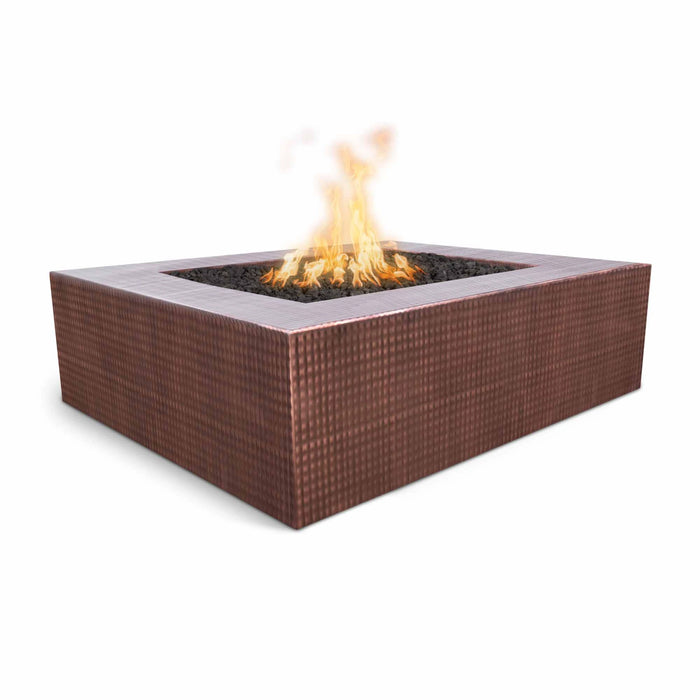 The Outdoor Plus Square Quad Fire Pit 42" Copper, Plug & Play Electronic Ignition OPT-QDCPR42EKIT