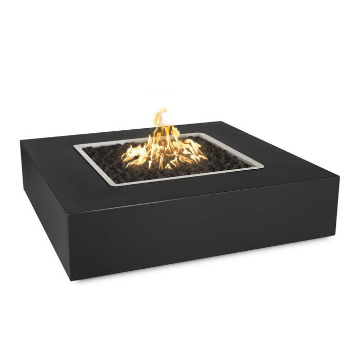 The Outdoor Plus Square Quad Fire Pit 42" Powder Coated Metal, Low Voltage Electronic Ignition OPT-QDPC42E12V