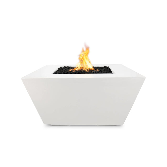 The Outdoor Plus Square Redan Fire Pit 36" GFRC Concrete, Low Voltage Electronic Ignition OPT-RDN36E12V