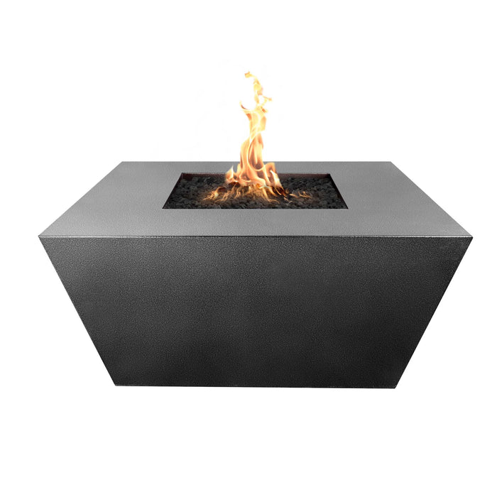 The Outdoor Plus Square Redan Fire Pit 48" Powder Coated Metal, Match Lit with Flame Sense OPT-SQPC48FSML