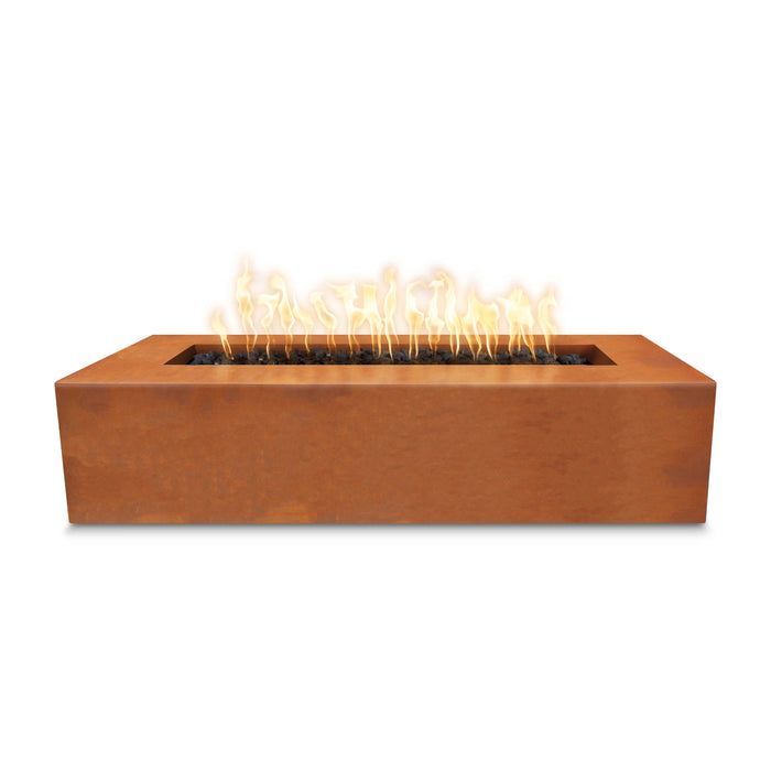 The Outdoor Plus Rectangular Regal Fire Pit 48" Corten Steel, Match Lit with Flame Sense OPT-RGLCS48FSML