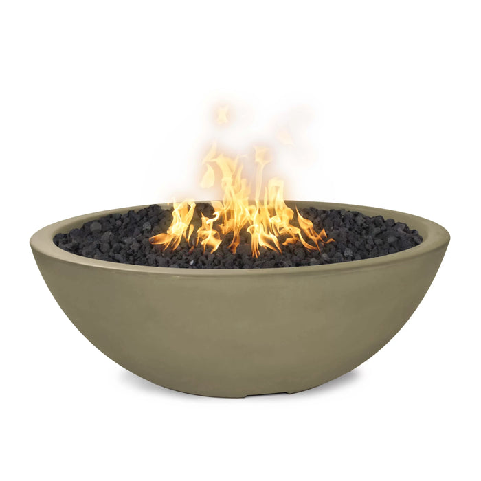 The Outdoor Plus Round Sedona Fire Pit 60" GFRC Concrete, Plug & Play Electronic Ignition OPT-SED60EKIT