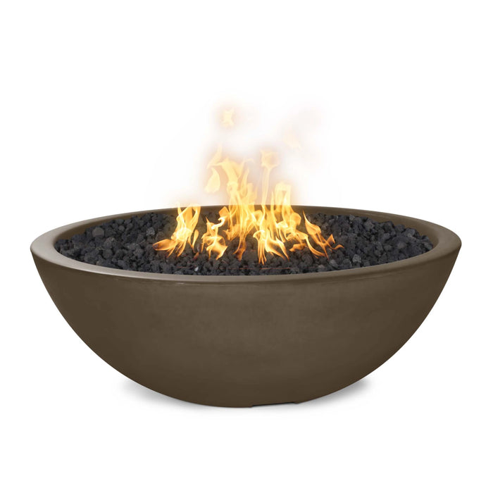 The Outdoor Plus Round Sedona Fire Pit 48" GFRC Concrete, Plug & Play Electronic Ignition OPT-SED48EKIT