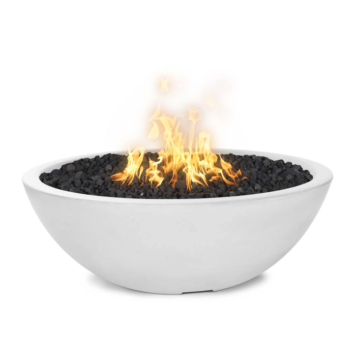 The Outdoor Plus Round Sedona Fire Pit 60" GFRC Concrete, Low Voltage Electronic Ignition OPT-SED60E12V